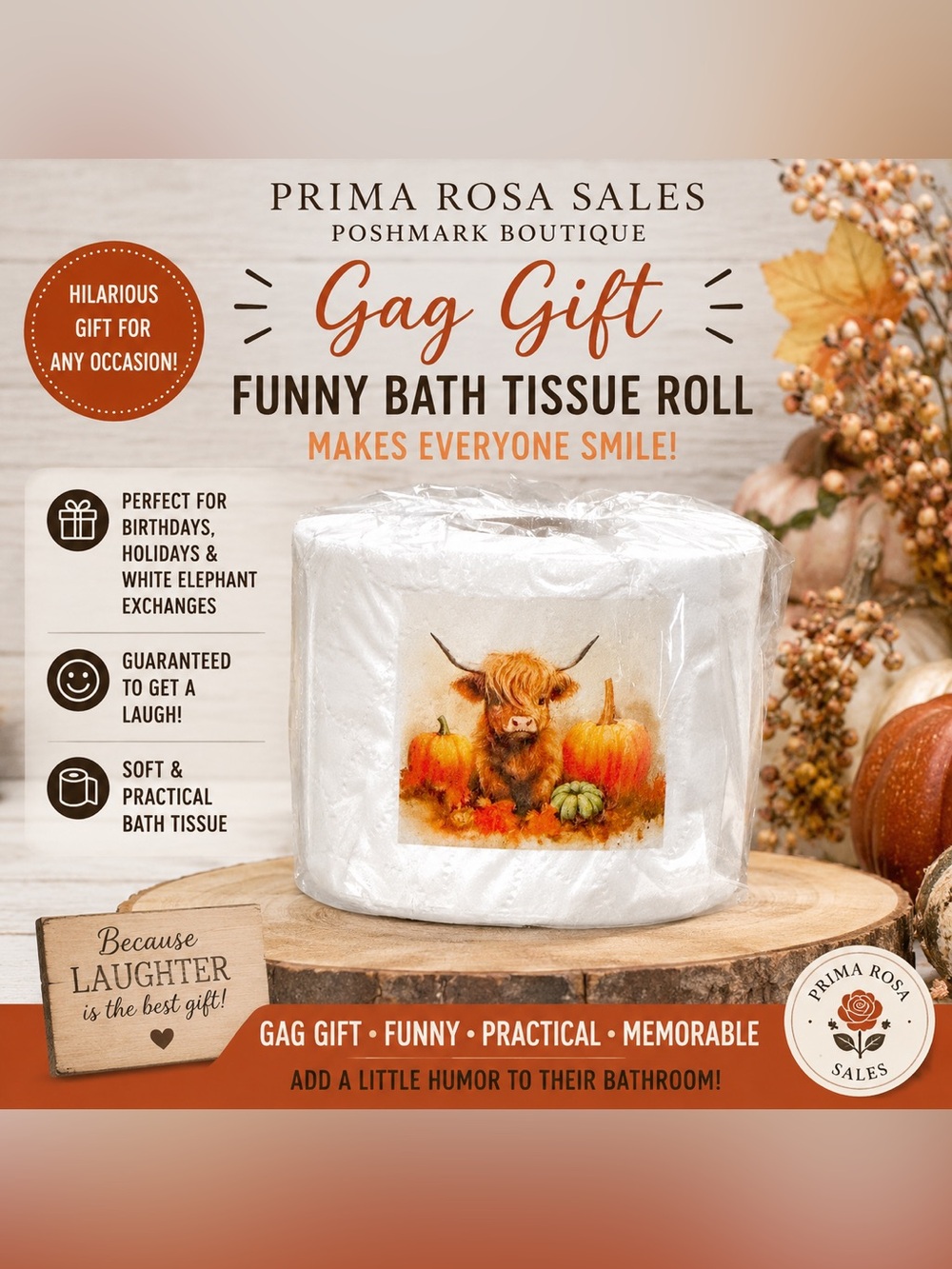 Gag gift bath tissue